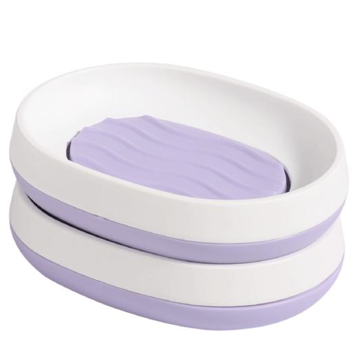 【批发】美丽雅波浪纹沥水皂盒颜色随机 2个/组 商品图8