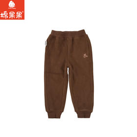 棉果果秋季新品女童可可豆色双面绒长裤M322200425421
