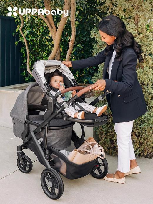 美国UPPAbaby Vista V3 双胞胎婴儿车（双座）高景观可坐躺折叠双向双人婴儿车0-4岁 商品图1