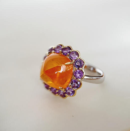 BY EVITA系列 18K镶芬达石和紫晶 戒指 商品图3