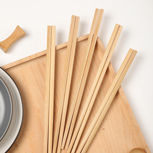 【批发】美丽雅无漆素快组合筷子 12双/盒 商品图5