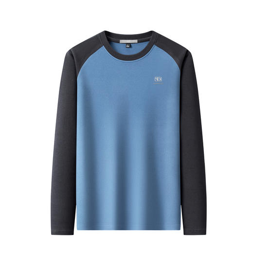 圣得西2025年秋季新款加绒加厚男假两件卫衣拼接撞色潮流百搭长袖 商品图10