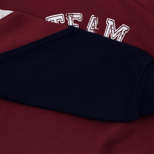 棉果果秋季新品男童安哥拉红色大毛圈圆领套头卫衣M312180225458 商品图3