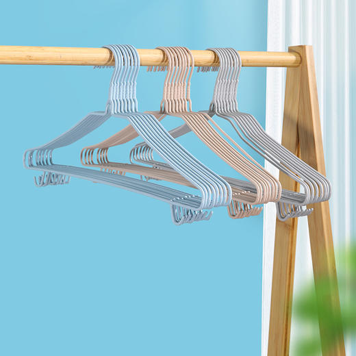 【批发】美丽雅金彩浸塑衣架中号8支入(40cm) 商品图4