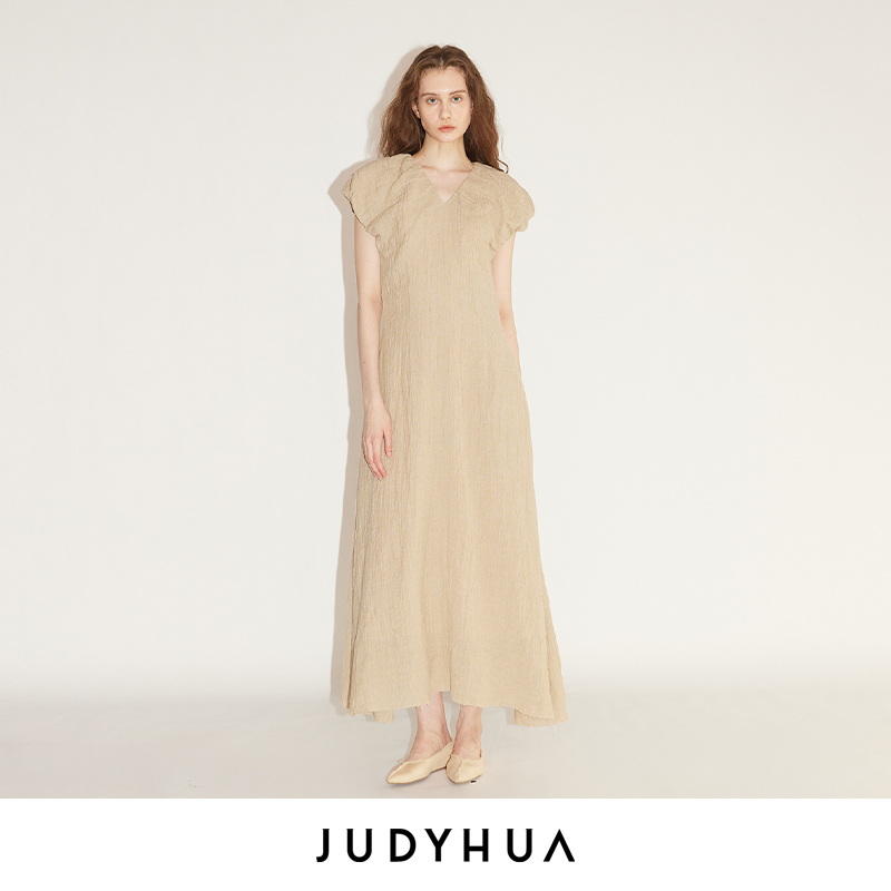 JUDYHUA 种子系列亚麻连衣裙