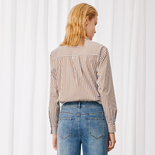 EITIE爱特爱秋季新款条纹通勤简约显瘦衬衫7909607 商品图4