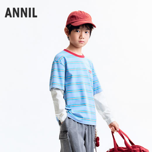【实体店同款】男童圆领长袖针织衫秋季新款安奈儿童装AB531105 商品图2