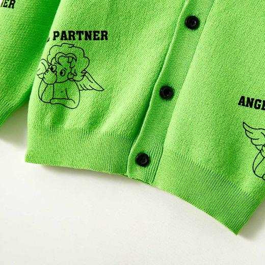 【辛巴娜娜】simbanana男童轻密时尚气质V领字母提花修身针织开衫 商品图3