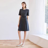 IWY/灰色短袖连衣裙女圆领通勤西装裙高端上班族工作服Q1421 商品缩略图3