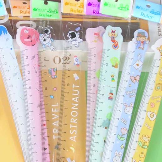 透明直尺亚克力刻度尺学生高颜值画图测量尺卡通文具可爱异形尺子 商品图4