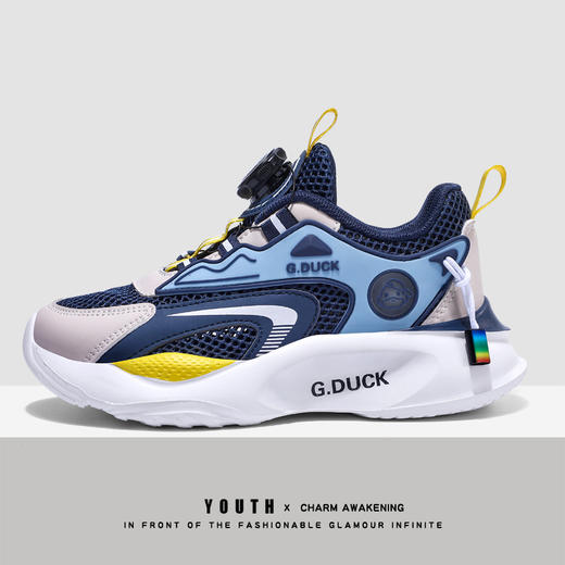 G.DUCK小黄鸭男童网鞋春夏新款网面透气儿童运动鞋中大童软底女童跑步鞋QCSM00126-37 商品图8