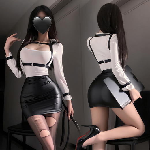 【情趣内衣】霏慕 秘语性感OL风绑带套装6203 商品图7