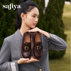 Safiya/索菲娅2025英伦风复古玫瑰扣圆头百搭深口粗跟乐福鞋 商品缩略图9