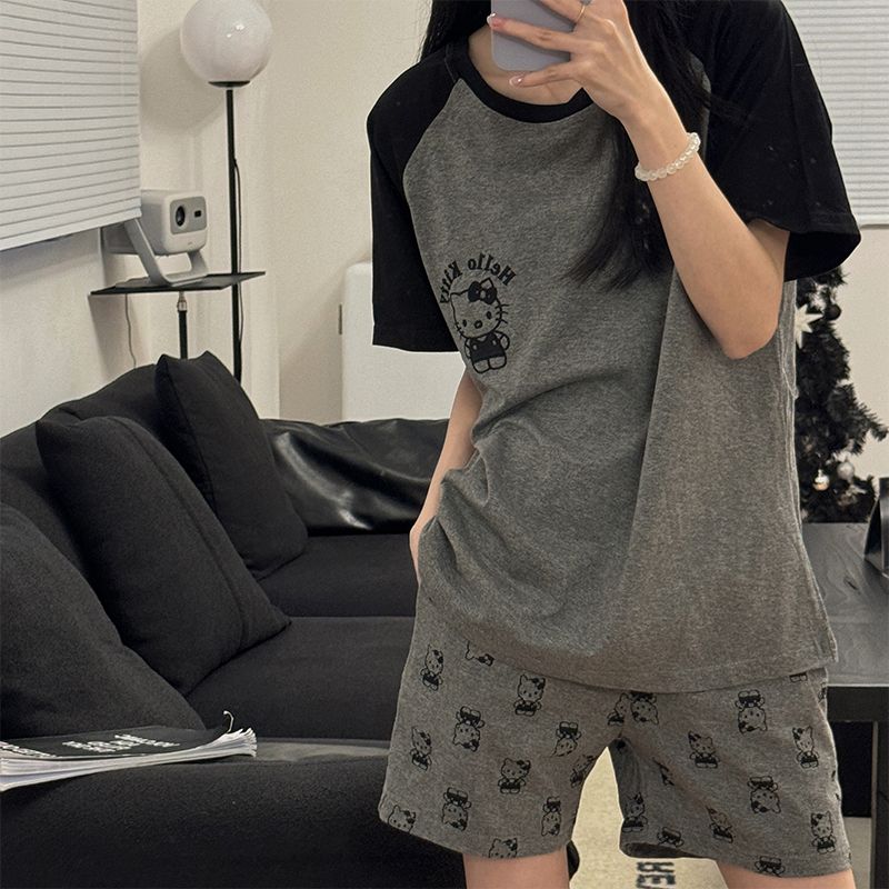 【买一套送一套】睡衣女夏天短袖薄款可爱卡通甜美风夏季2025新款家居服套装可外穿聚