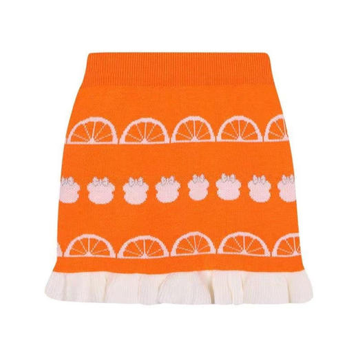 【辛巴娜娜】simbanana年新款女柠檬蝴蝶结修身半身裙 商品图0