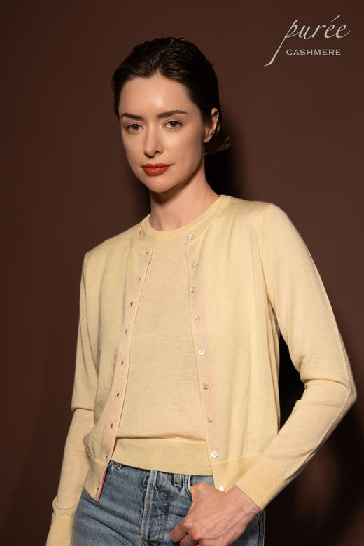 #1979/1981「PETITE SET」 100% WORSTED CASHMERE 精纺羊绒小套装-小开衫和背心 商品图9