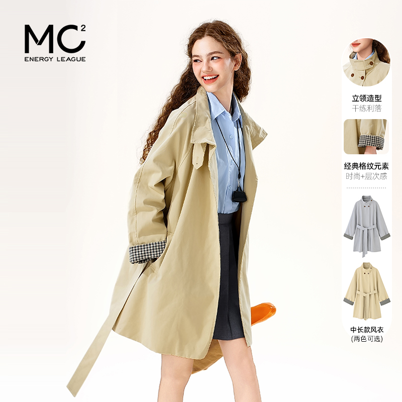 女装立领袖口拼接外套F5212005