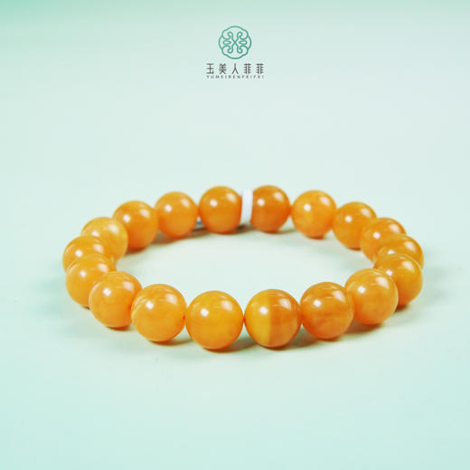 D蜜蜡单圈-蜜蜡单圈圆珠手串约10mm 商品图0