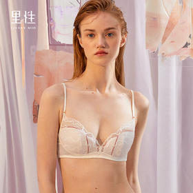 里性 LIVARY MIO 红绳艺术家刘亭联名无钢圈真丝蕾丝文胸内衣套装