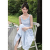 【65折秒杀】鹿向南「琉璃海岸」蓝色法式连衣裙DYL661756 商品缩略图0