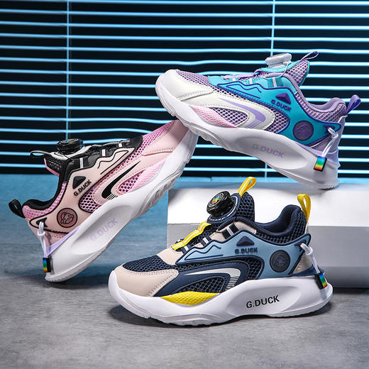 G.DUCK小黄鸭男童网鞋春夏新款网面透气儿童运动鞋中大童软底女童跑步鞋QCSM00126-37 商品图3