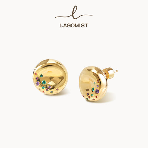 【LAGOMIST】早餐系列 | 金/银砂糖贝果耳钉 商品图0