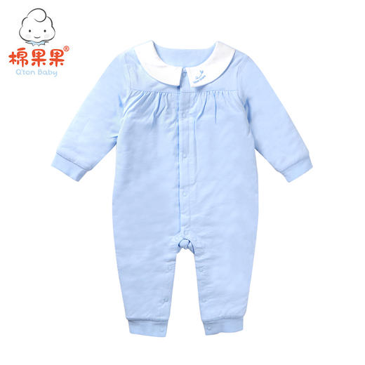 棉果果秋冬季男童女童内衣纯棉、铺棉多款加厚对开连体衣连身衣哈衣M401722818607、19625 商品图2