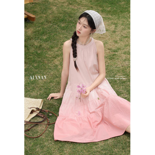 鹿向南「花期如梦」开衫连衣裙女夏季小个子法式公主吊带裙两件套 商品图3