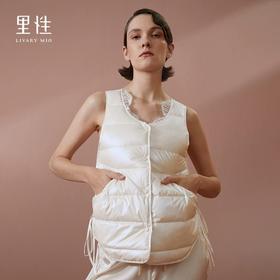 里性 LIVARY MIO 丝暖 法式时尚保暖背心女羽绒背心马甲