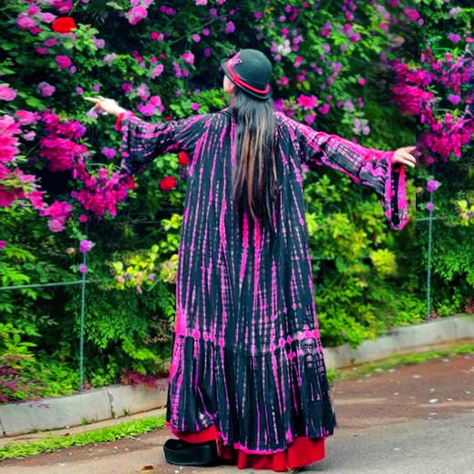 【杨丽萍老师新品】锦簇纷繁扎染长开衫 | 手工特色款 少批量 售完即止 商品图3