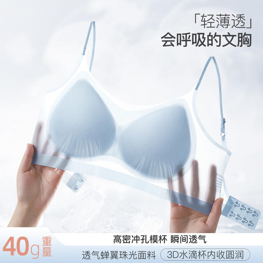 蝉翼无感隐形内衣 轻薄凉感 软糯亲肤 蜂巢杯透气会呼吸 0钢圈无束缚 穿上就像没穿一样舒服~ 商品图3
