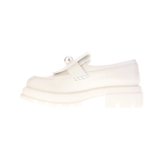 sheme女式厚底乐福鞋珍珠装饰柔软光感袋鼠皮可定制 商品图1