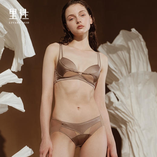 里性 LIVARY MIO 丝念-Silky Knot 双肩带真丝内衣女无钢圈复古文胸 商品图3