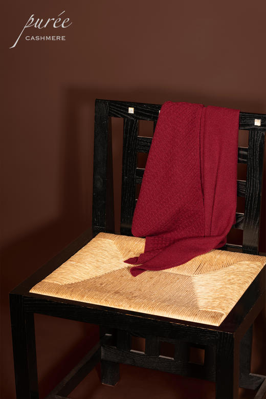 #1951 「CASHMERE BANDANA」 100% CASHMERE  羊绒华夫格三角巾 商品图4