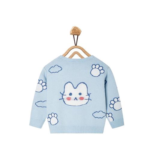 【辛巴娜娜】simbanana可爱打底衫保暖上衣圆领洋气儿童小猫宝宝线衣女孩 商品图1