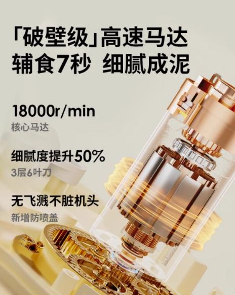 【春上新】9楼母婴生活馆 Snowbear小白熊星厨宝宝辅食机婴儿打米糊蒸煮搅一体料理机多功能 活动价：399元 商品图2