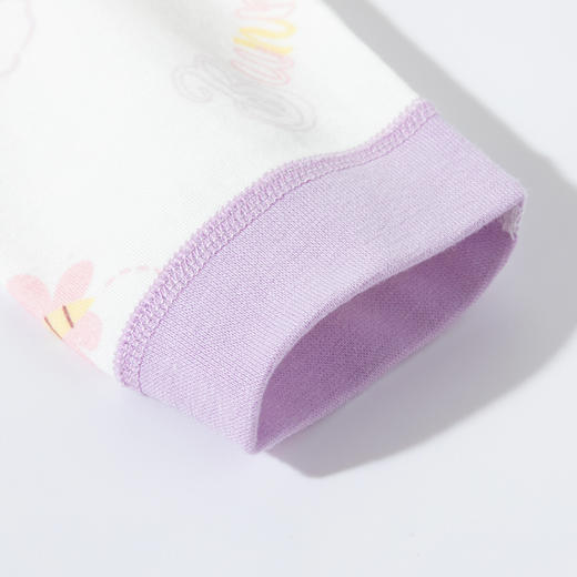 贝贝怡【7A抑菌高腰套装】春秋新款女童套头家居服纯棉长袖秋裤秋裤ZB3ET011 商品图5