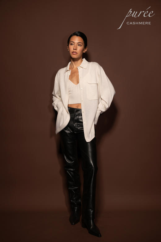 #1968「CASHMERE LONG SHIRT」 100% CASHMERE 羊绒长衬衫 商品图8