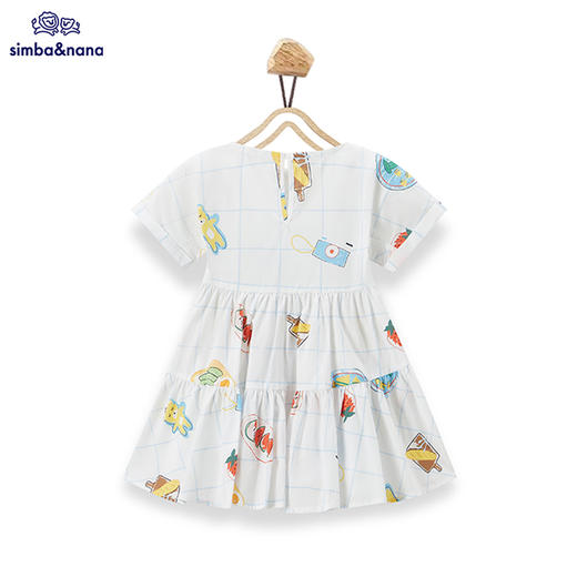 【辛巴娜娜】simbanana女童连衣裙24年夏宽松舒适可爱新裙子 商品图1