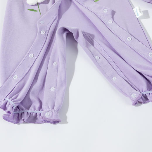 贝贝怡秋季新款女童前开连体衣女孩满月纯棉哈衣卡通印花满月可外穿爬服ZB3EL010 商品图12