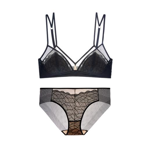 里性 LIVARY MIO Muse性感高级蕾丝双层罩杯内衣无钢圈真丝文胸 商品图4