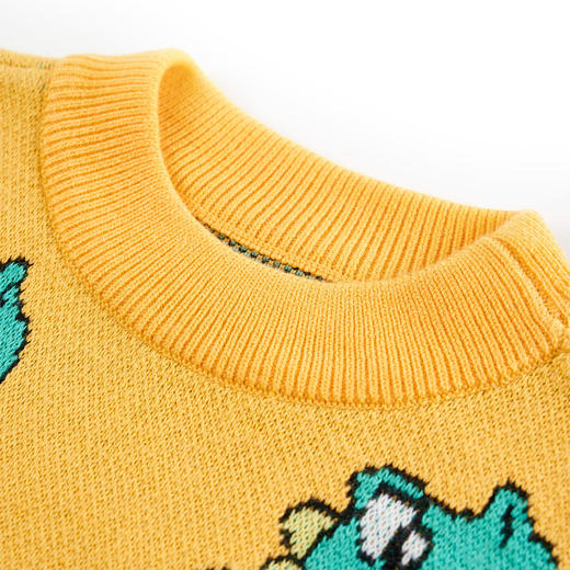 【辛巴娜娜】simbanana男童毛衣纯棉恐龙宝宝圆领针织衫冬款童装儿童毛线衣薄款 商品图2
