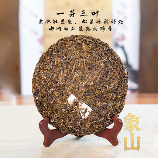 象窝紧压生茶饼·象山 350g 象窝1号一芽三叶 商品图2