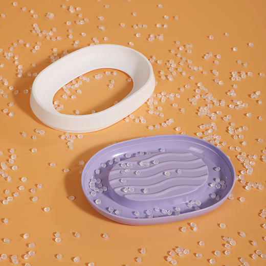 【批发】美丽雅波浪纹沥水皂盒颜色随机 2个/组 商品图3