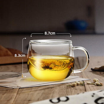 富光花茶杯透明茶杯内胆茶水分离杯办公室玻璃杯子水杯350ml /厨具 /水具 /玻璃杯 商品图4