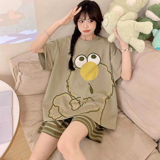 【买一套送一套】睡衣女夏天短袖薄款可爱卡通甜美风夏季2025新款家居服套装可外穿聚 商品图1