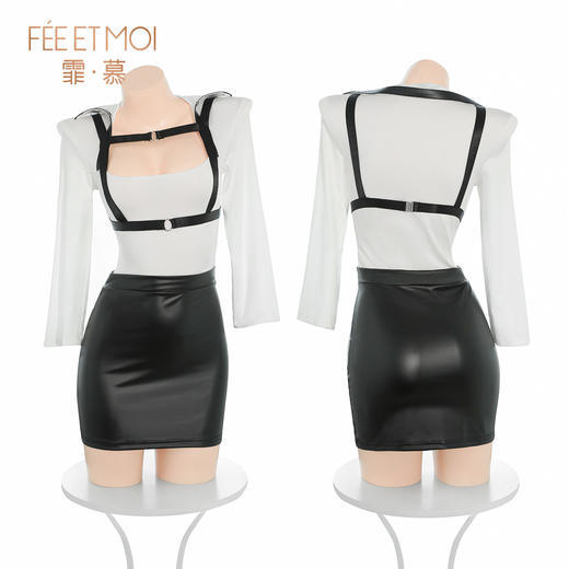 【情趣内衣】霏慕 秘语性感OL风绑带套装6203 商品图8