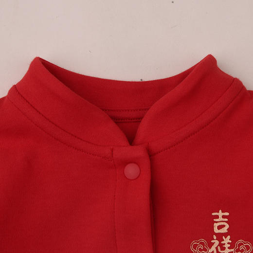 棉果果秋季新品女童中国红中国风连体衣M322722225479 商品图3