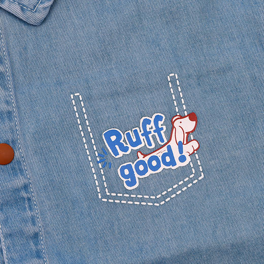 棉果果秋季新品男童永恒蓝色牛仔衬衫M312150225454 商品图3