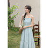 鹿向南「筠雾微风」气质吊带连衣裙女2025新款夏无袖收腰长裙J12503LYQ 商品缩略图4